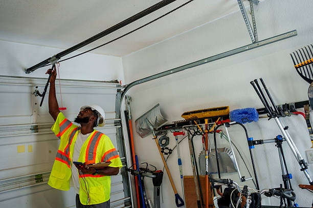 Professional Garage Door technician working in Sage, CA